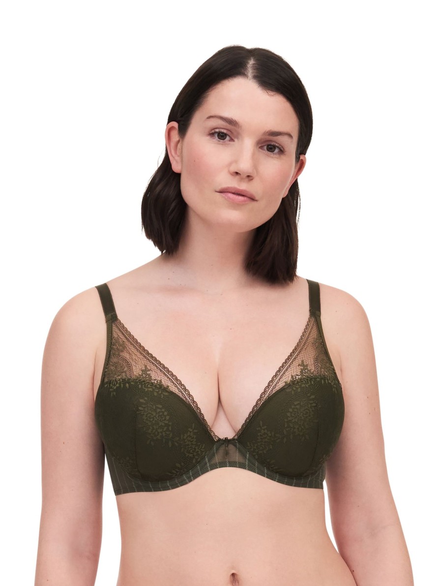 Lingerie & Intimates Sheer-essentials Underwire | Maddie Plunge T-Shirt Bra - Khaki