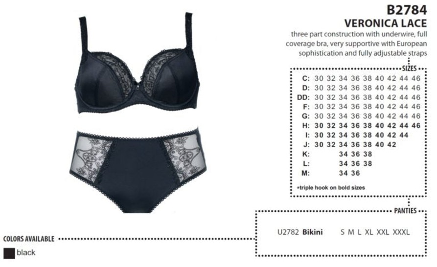 Lingerie & Intimates Sheer-essentials Underwire | Veronica Lace - Black