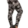 Clothing Sheer-essentials Plus Size | Plus Size Leggings (3X/4X) - Floral Print